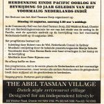 Advertisement Commemoration 50th anniversary liberation of Dutch East Indies