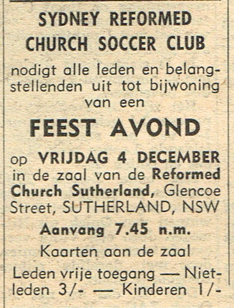 1964-11-27 DAW Sydney Reformed Church Soccer Club