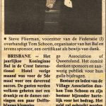 1989-10-30 Steve Flierman overhandigt een certificaat aan Tom Schoon