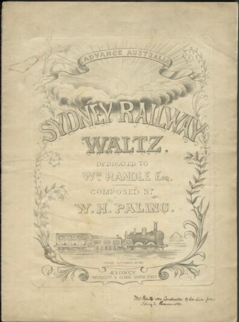 The Sydney Railway Waltz by Willem Paling - 1855